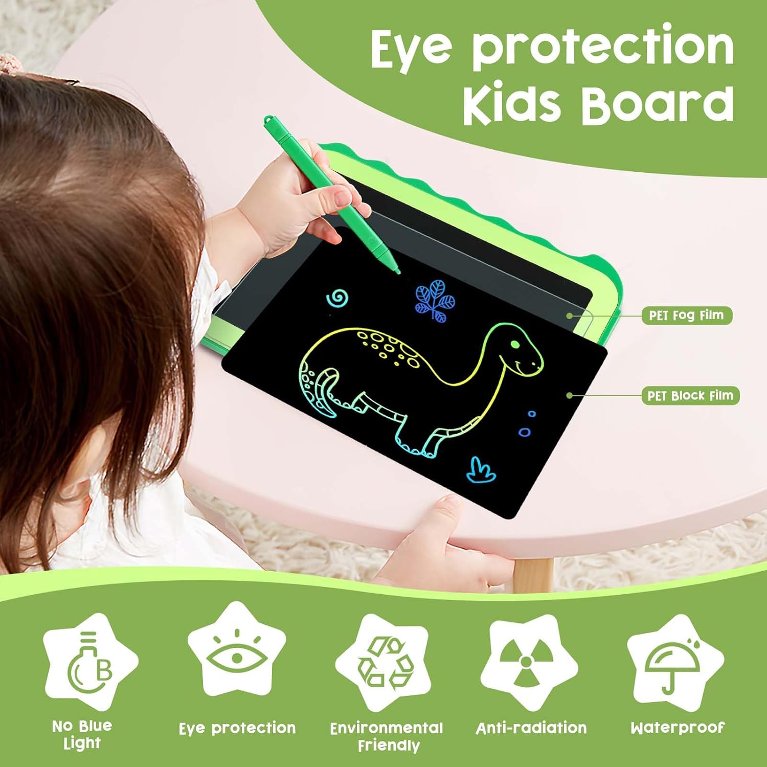LCD Writing Tablet for Kids, Colorful Toddlers Toys Drawing Board - Image 2